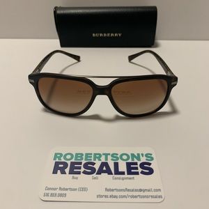 BURBERRY Mens Aviator Sunglasses B4233 Tortoise